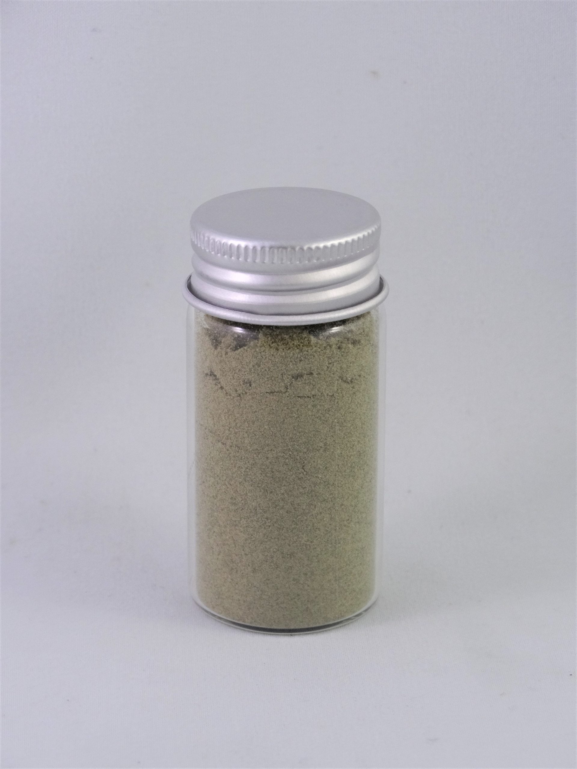 Jar of kief, a concentrated starting material for making cannabutter